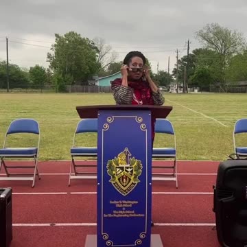 Congresswoman Jackson-Lee trying to figure out how to wear her eclipse glasses