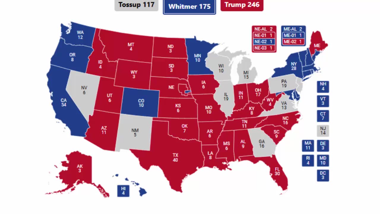 Alternate History 2024 Election Prediction - Gretchen Whitmer vs Donald Trump