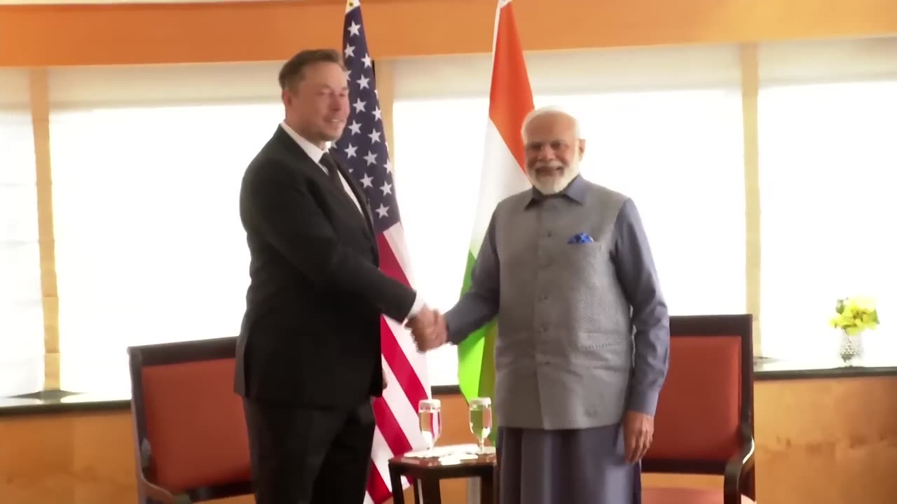 PM Modi meets CEO of Tesla and SpaceX