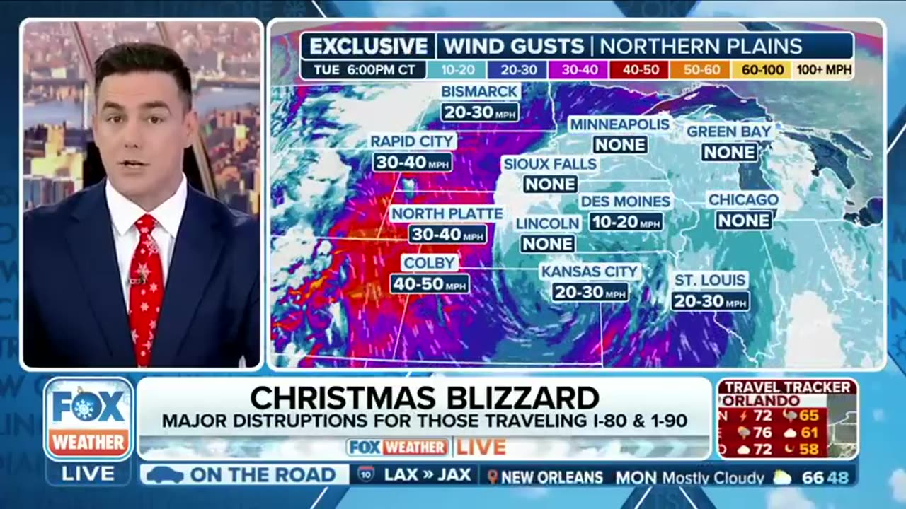 Christmas Blizzard Blasting The Plains, Creating Tough Travel Conditions