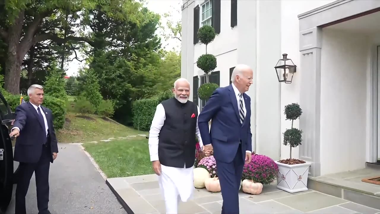 LIVE: US President Biden welcomes PM Modi at his home in Delaware