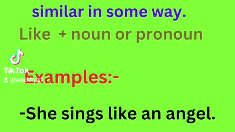 Using Like & As in English