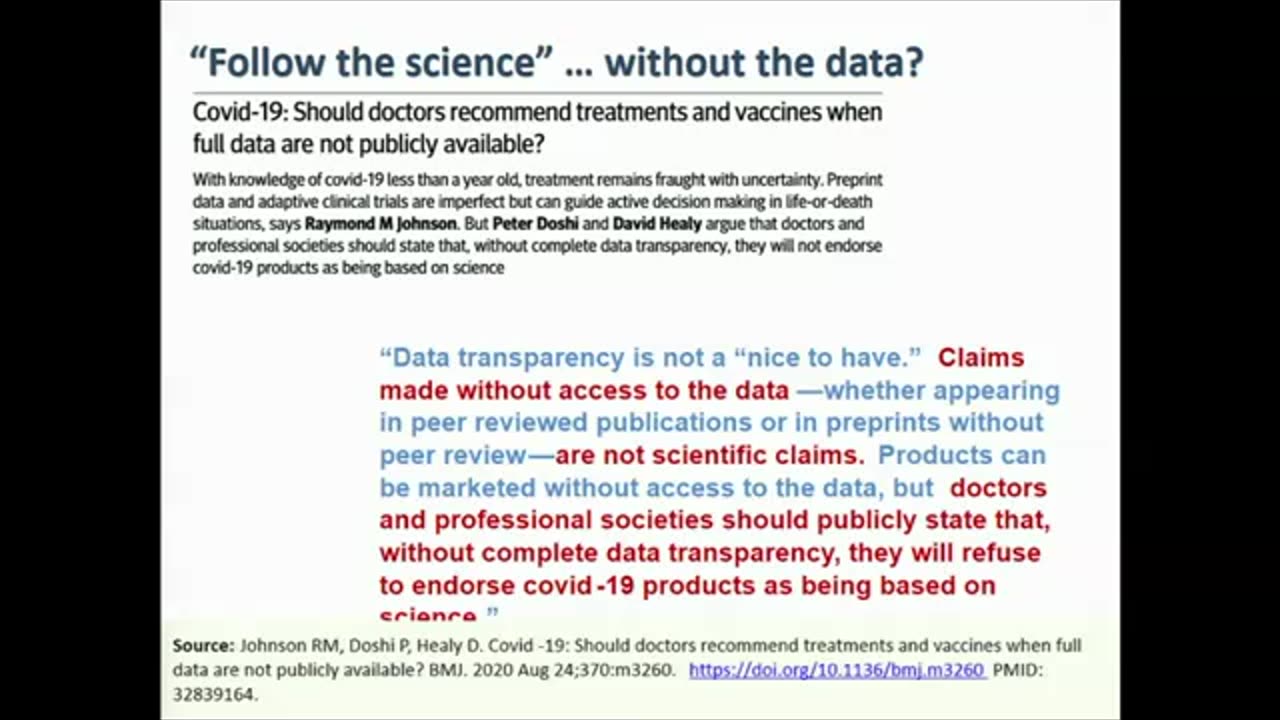 Peter Doshi PhD on vaccine trial raw data