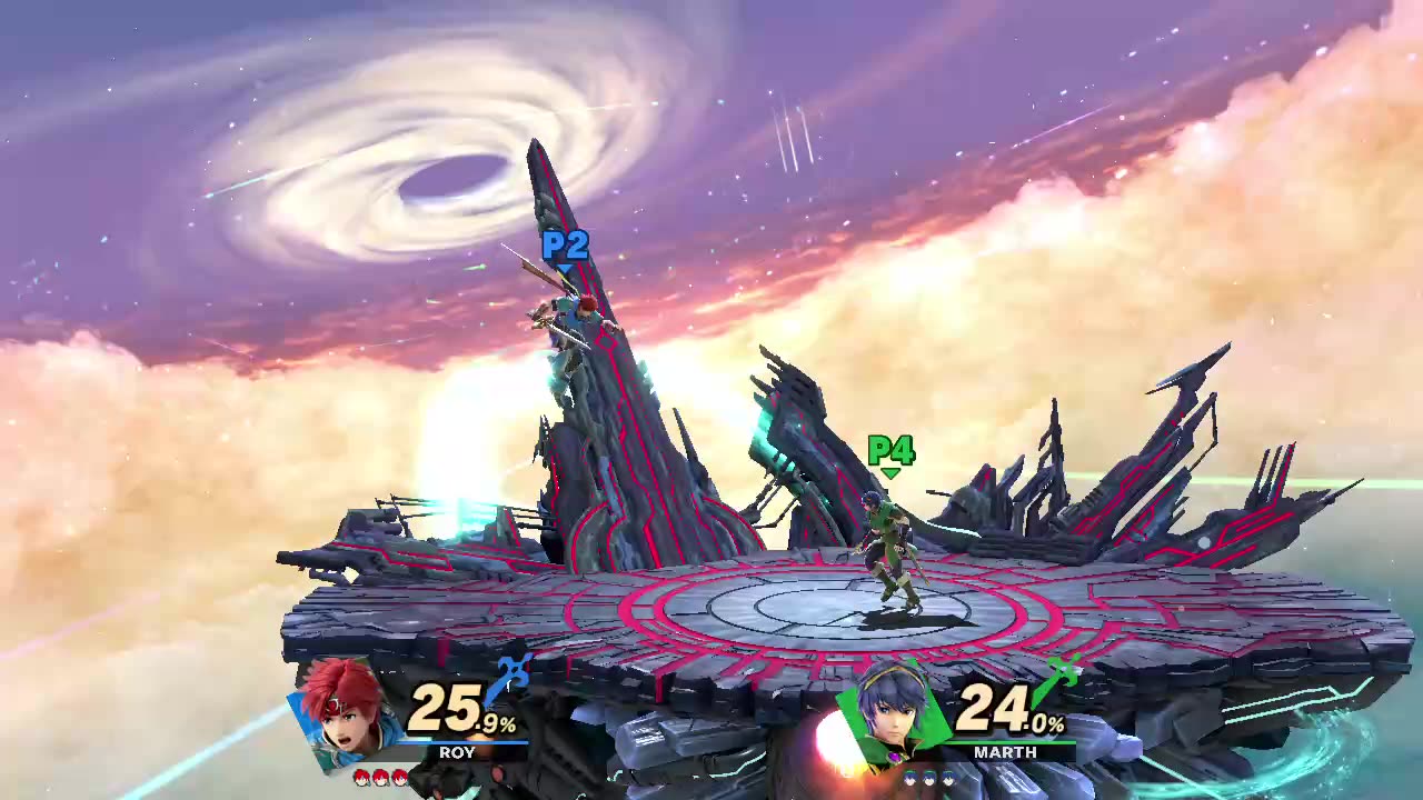 Roy vs Marth on Final Destination (Super Smash Bros Ultimate)