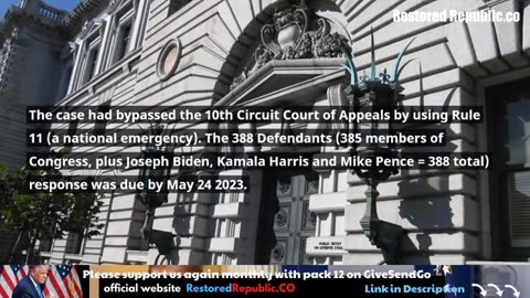 Restored Republic via a GCR: Update as of May 4, 2023