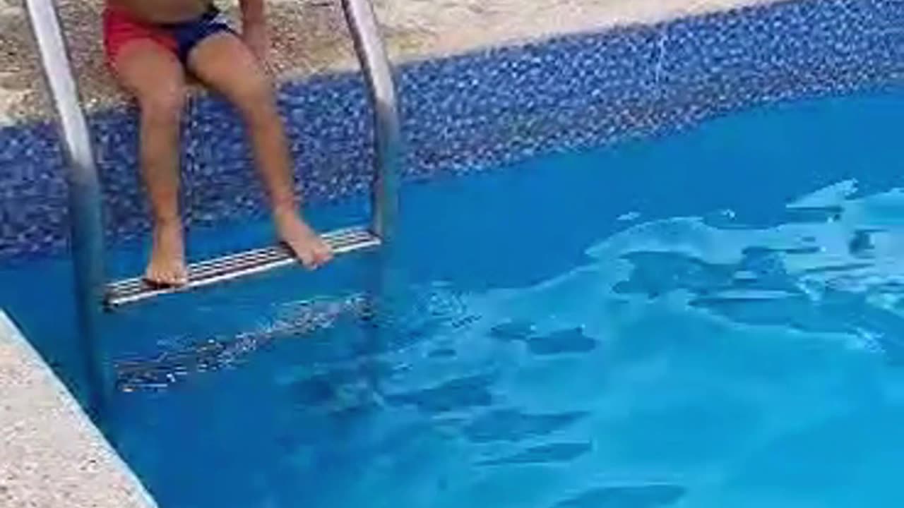 3-Year-Old Prodigy's Pool Dive & Swim 🌊👶🏊‍♂️