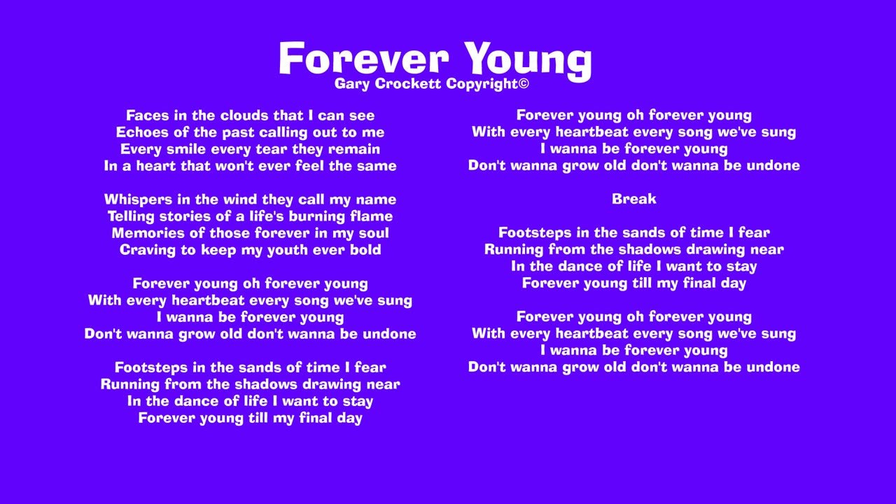 Forever Young Song