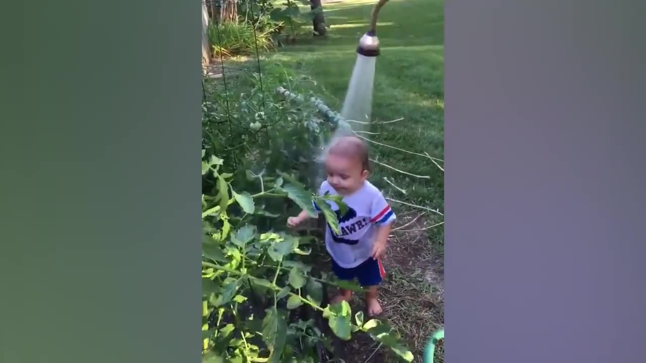 TRY NOT TO LAUGH CHALLENGE #3 - Babies Playing Water In The Pool