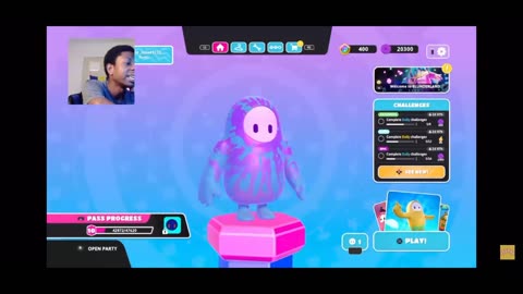 1 Fall Off Obstacle Course = 1 Dumbbell Lunge (FALL GUYS Fitness Challenge) Live On Stream Part 1