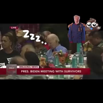 Sleepy Joe in disaster stricken Maui