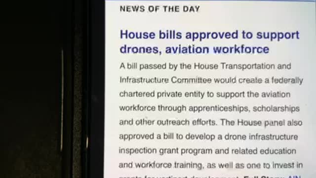 USA HOUSE BILL APPROVED TO SUPPORT REMOTE AVIATION WORKFORCE