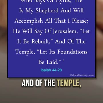 IS PRESIDENT TRUMP A CYRUS?