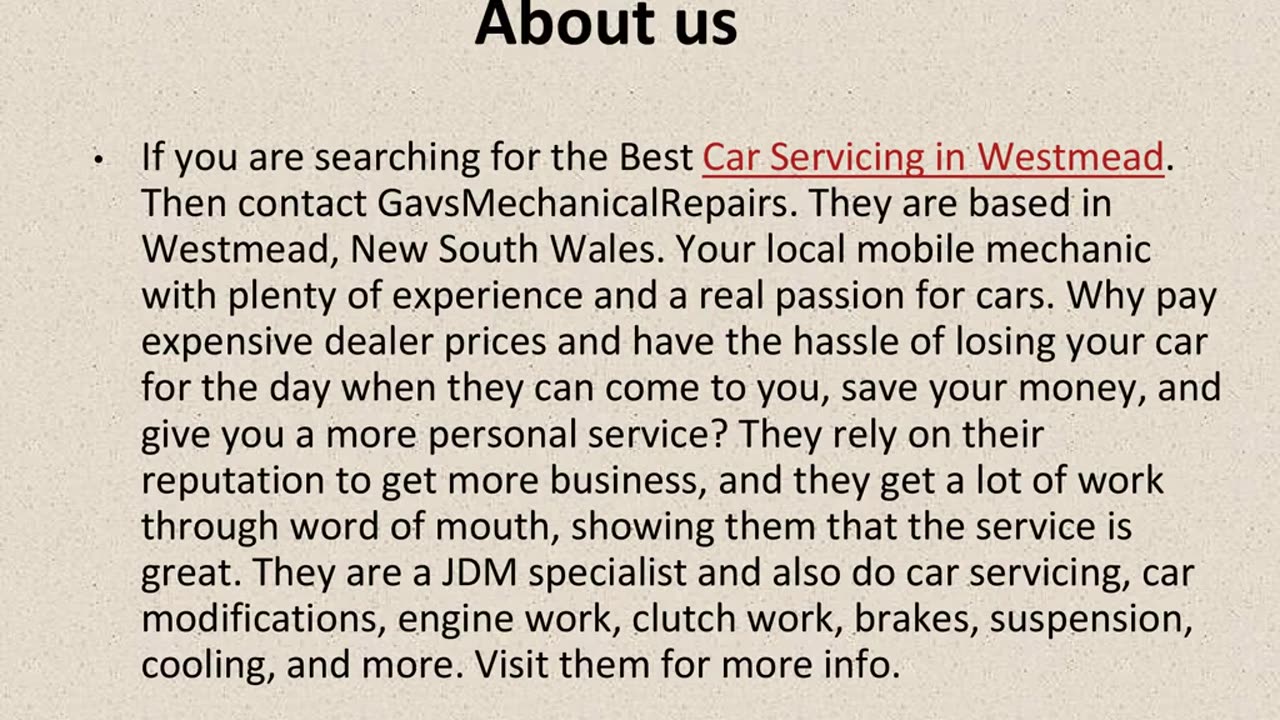 Get The Best Car Servicing in Westmead.