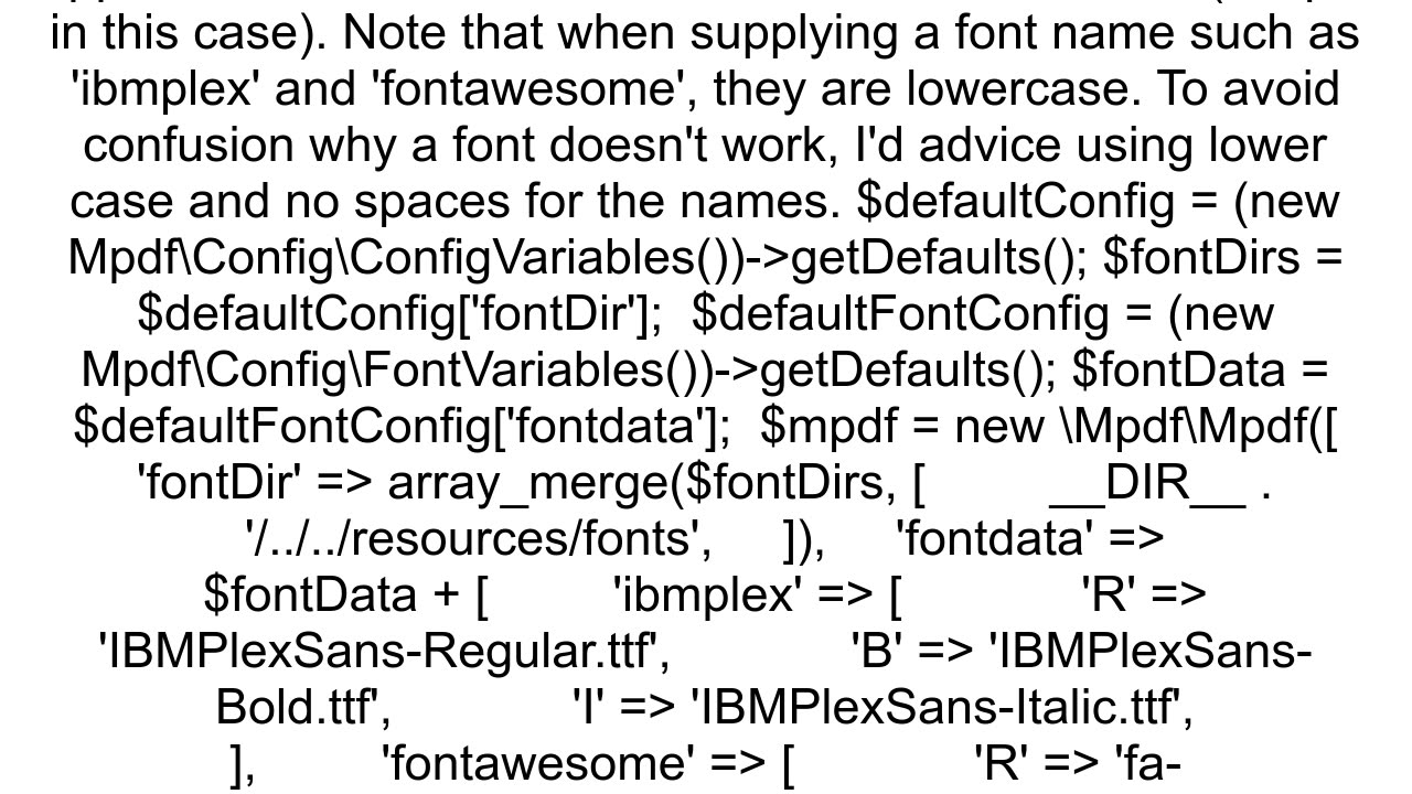 How to use Font Awesome with MPDF
