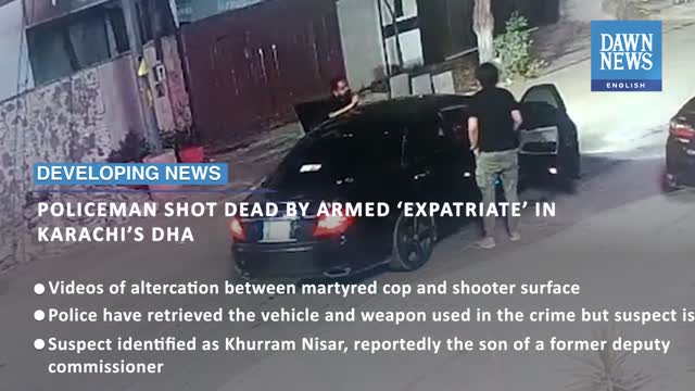 Ex Deputy Commissioner son shot police man Karachi-Pakistan