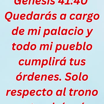 "José es Elevado a Gobernador de Egipto" Génesis 41:39,40.#short #youtubeshorts #ytshorts #youtube