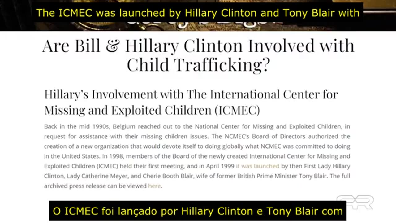 Os Clinton, os Podestas e associados estão fortemente envolvidos no tráfico de crianças