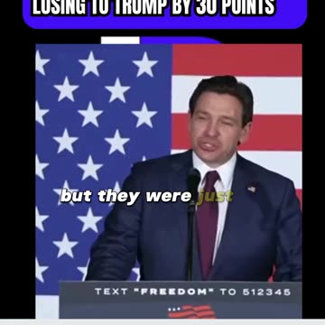 Governor DeSantis claims "the media was against us" after losing to Trump by 30 points