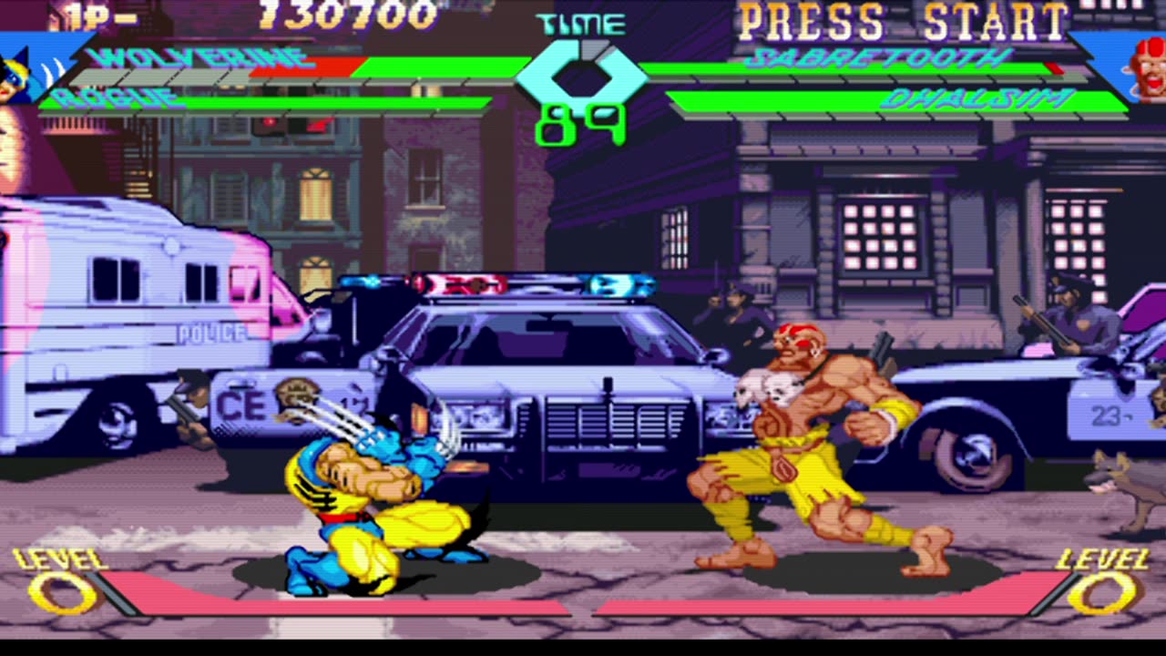 Wolverine + Rogue vs Sabertooth + Dhalsim