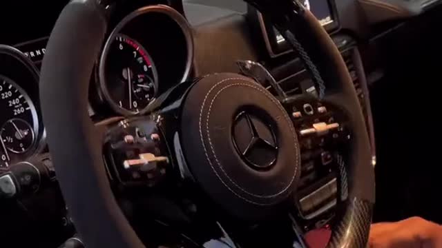 New steering wheel of car