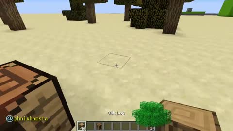 Crafting a Tree in Minecraft