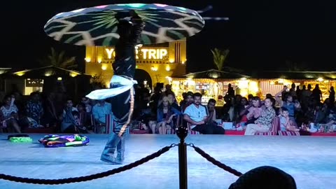 Amazing tanoura dance in the desert