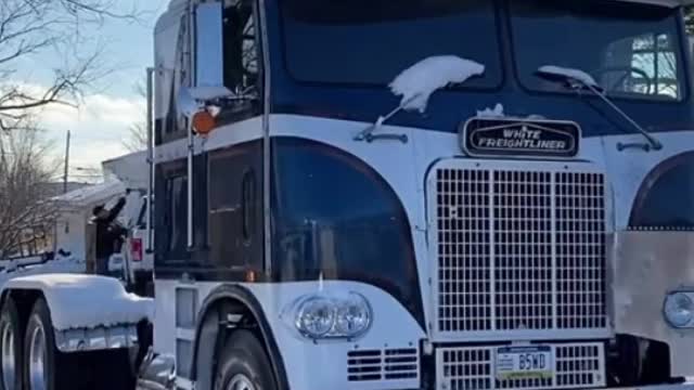 Good health truck driver who gets up early but doesn't see him.