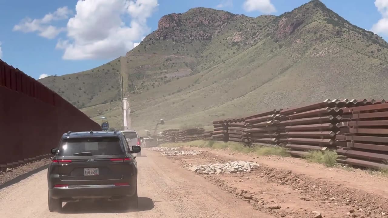 Happening Now—President Trump’s motorcade arriving at the Southern Border…