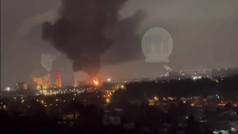 Fire in Moskoks (Moscow coke and gas plant)