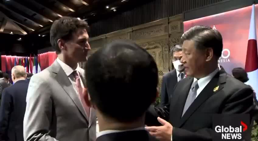 Trudeau Humiliated - Nearly Falls Down