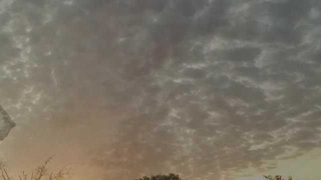 Bizarre sunrise clouds