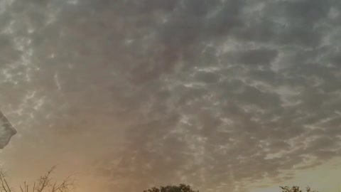 Bizarre sunrise clouds