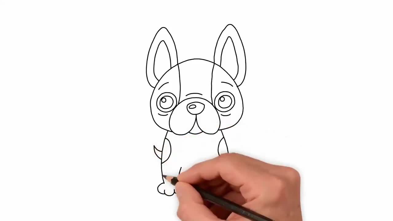 How To Draw A Dog - Very Easy - Cute Little Dog