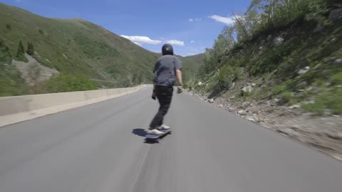 Longboarding - Passing Cars Down Epic Mountain Road!-17