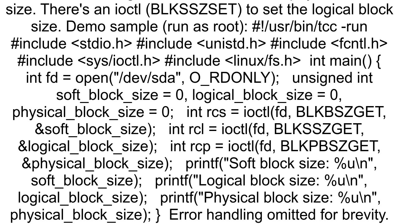 Block device information without mounting in Linux