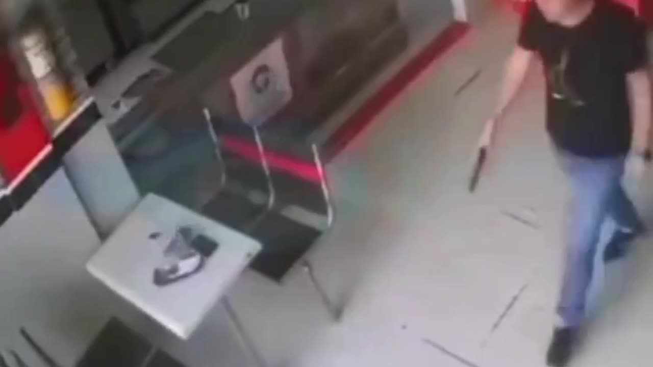 Never rob a man especially while he's eating