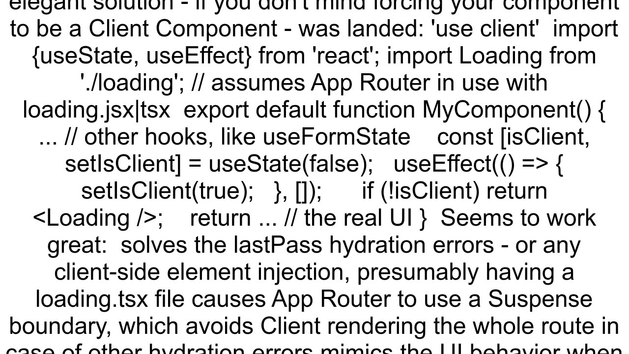 Input Field in NextJS causing quotHydration Error and Did not expect server HTML to contain a ltdiv