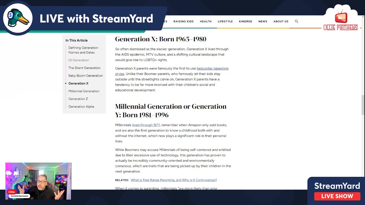 6/8 Live Stream 12pm EST - The Other Generations (Non-Boomer) Explained