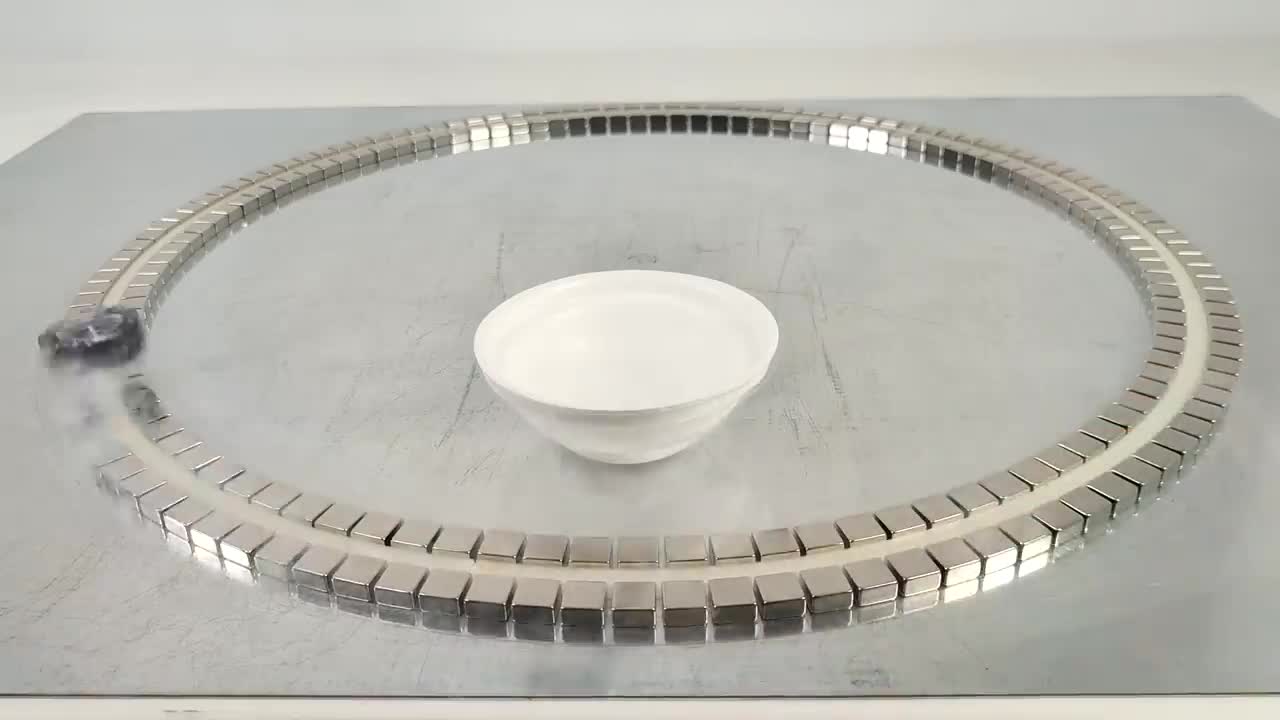 Magnetic levitation over a circuit. Moon??