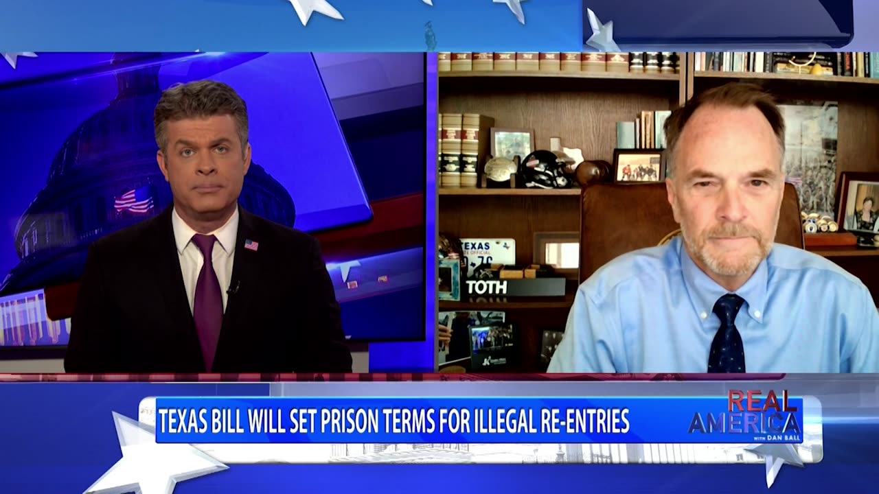 REAL AMERICA -- Dan Ball W/ Rep. Steve Toth, Thousands Of Illegals Surge TX Border, 3/13/23