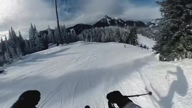 Exciting skiing