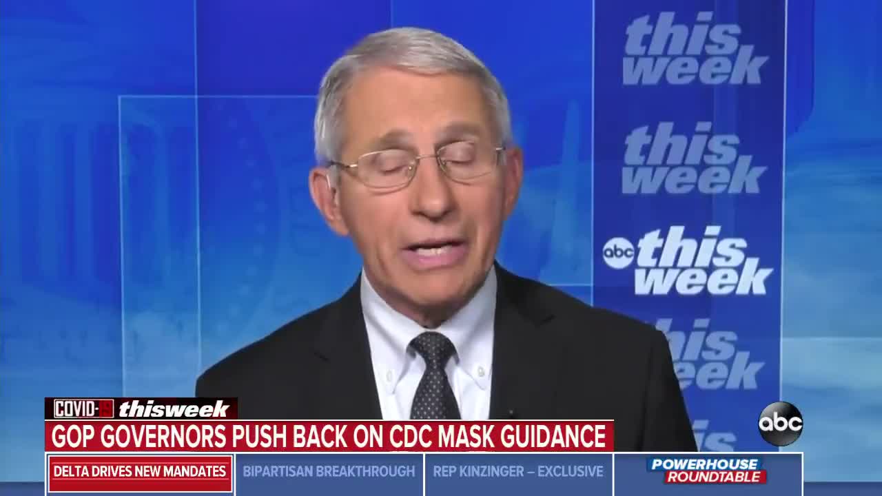 Fauci:"People who don’t wear masks are ‘encroaching on others’ individual rights’"