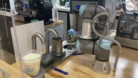 New robot baristas serve customers at California coffee house