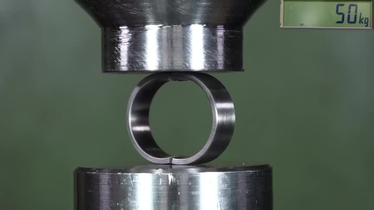 How Strong Is Tungsten Ring? Hydraulic Press Test!7