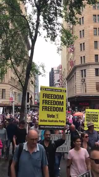 Sydney, Australia: Massive kill the Bill/Freedom Rally Nov. 19, 2021