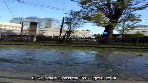 ️Nach einem feindlichen Angriff brennt ein Auto im Zentrum der Hauptstadt, es wird berichtet, dass