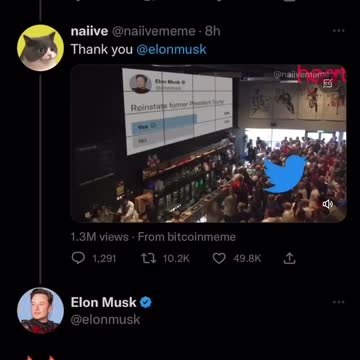Elon Musk Trolls Twitter with Retweet of Awesome Video after Trump Reinstatement