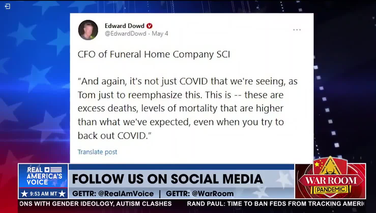 Equity Investment Executive: Excess Deaths Are Running Around 20% in First Quarter of 2022