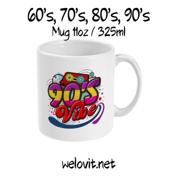 60's, 70's, 80's, 90's Mugs by Welovit - 11oz / 325ml ❤️