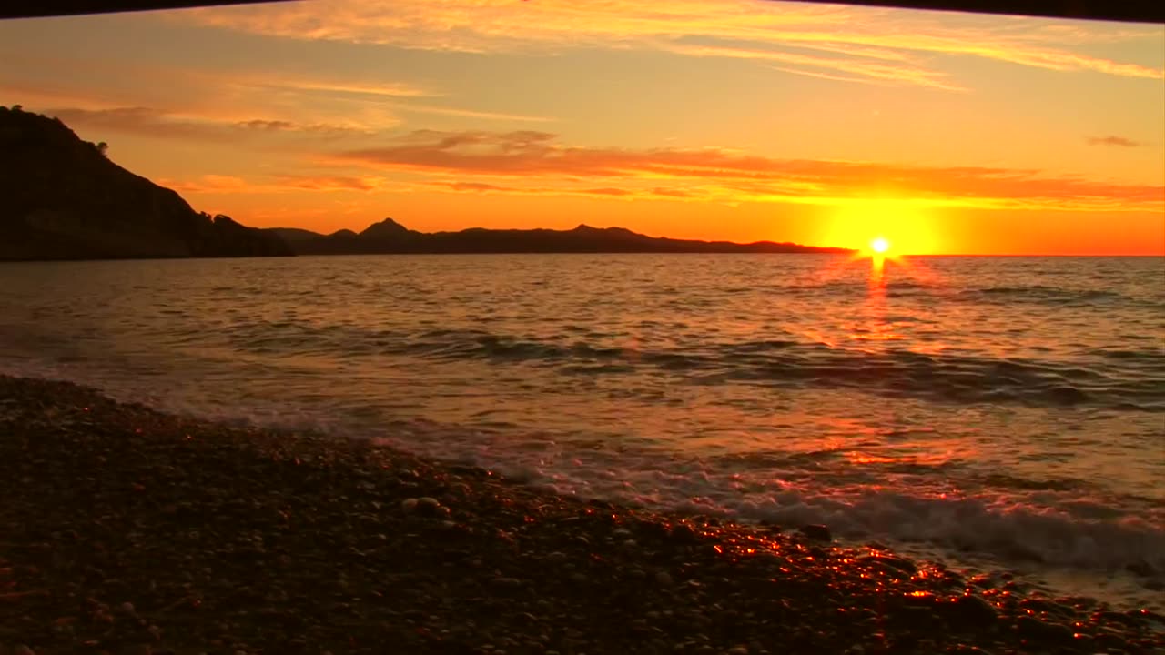 Beautifull View Of Sunset On Beach